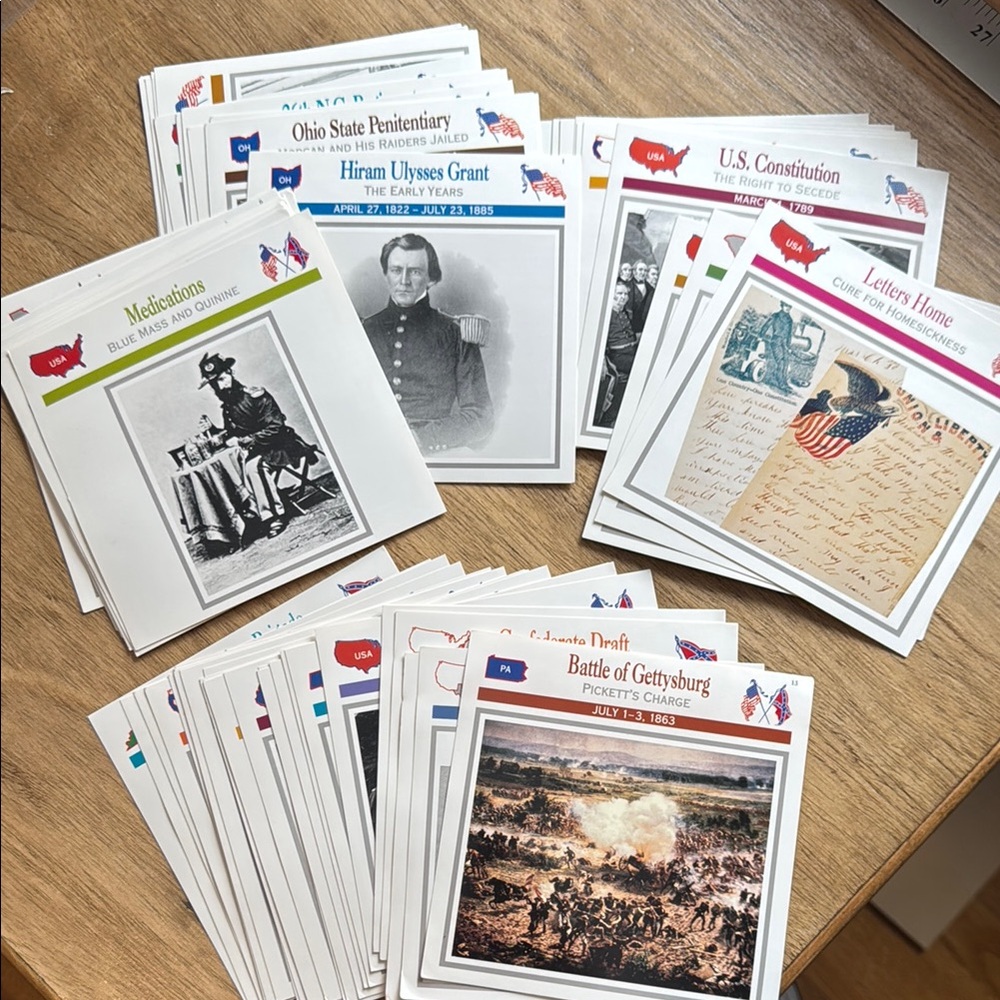 Vintage 1993 Atlas Editions Civil War Historical Card Set